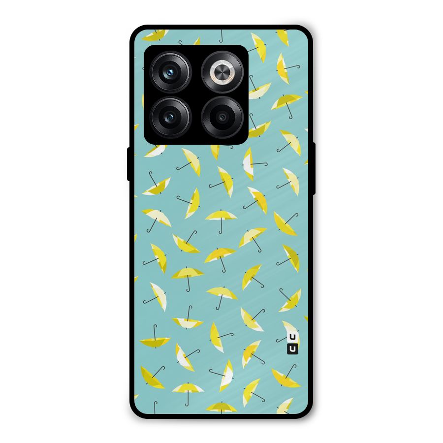 Yellow Umbrella Pattern Metal Back Case for OnePlus 10T