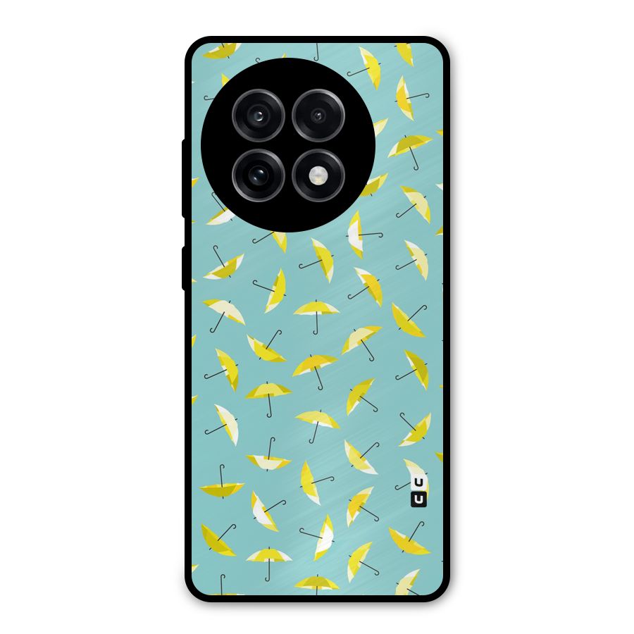 Yellow Umbrella Pattern Metal Back Case for OnePlus 13R