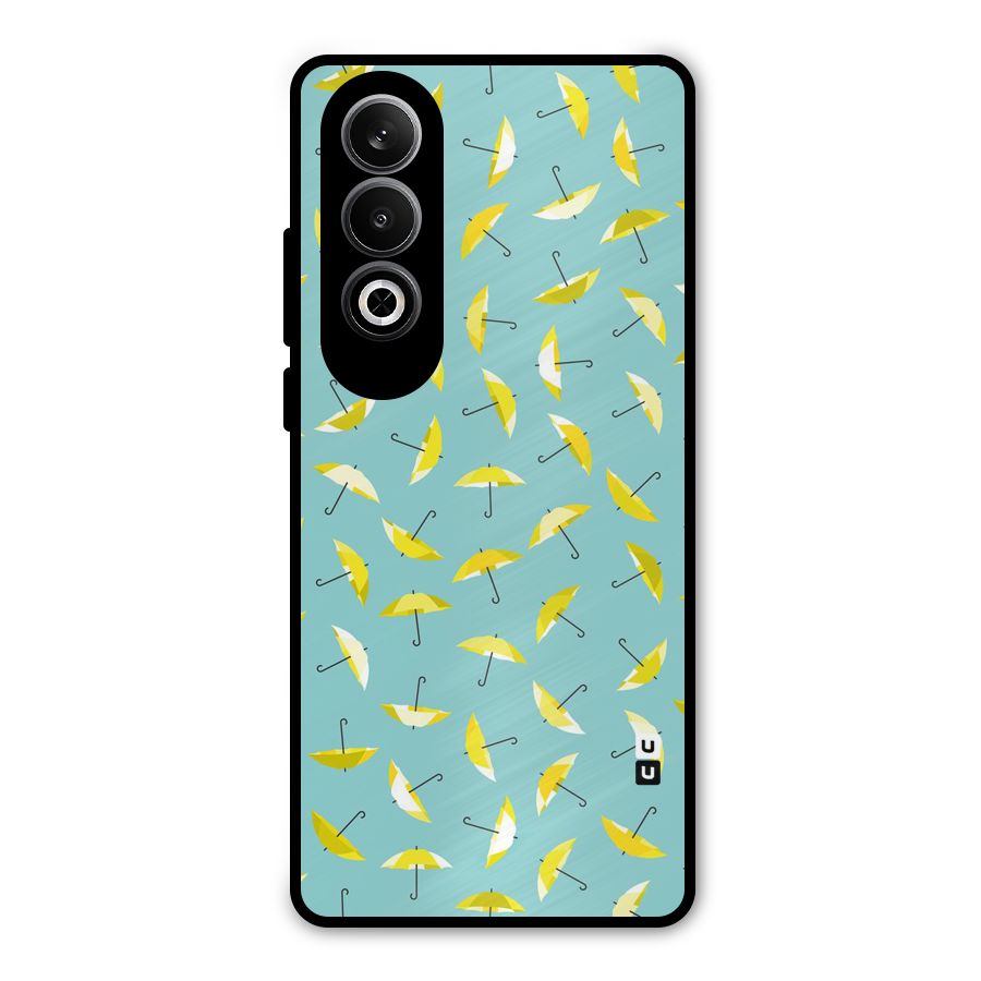 Yellow Umbrella Pattern Metal Back Case for OnePlus Nord CE4