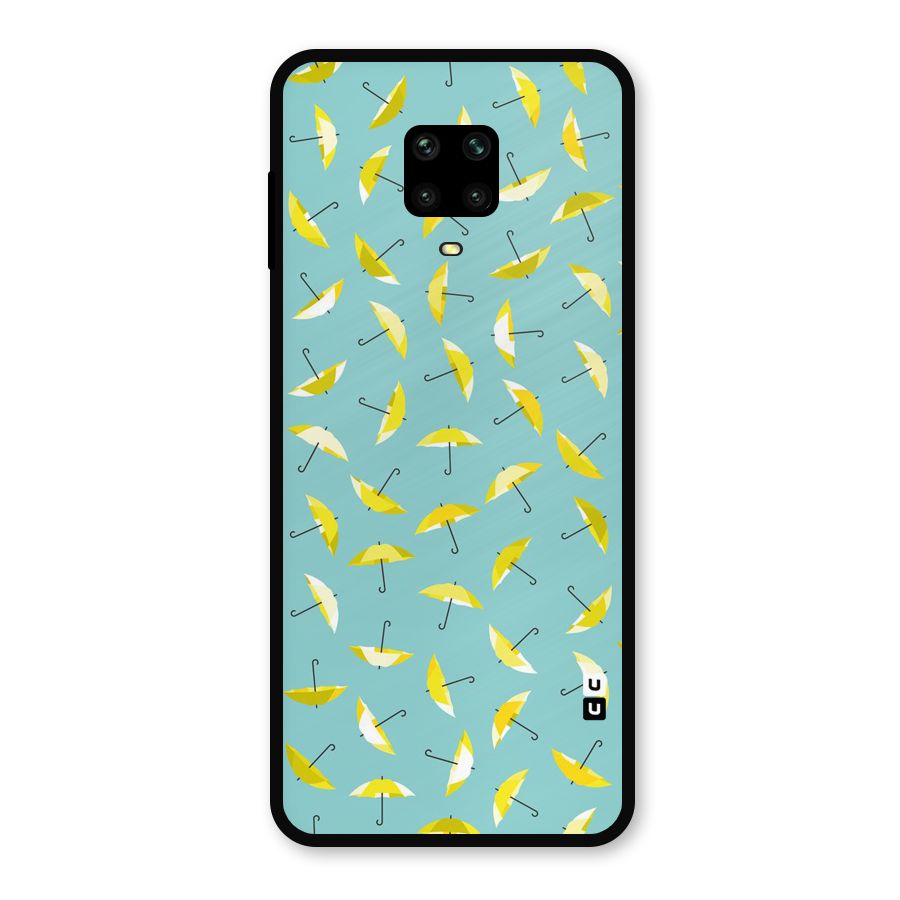 Yellow Umbrella Pattern Metal Back Case for Poco M2 Pro