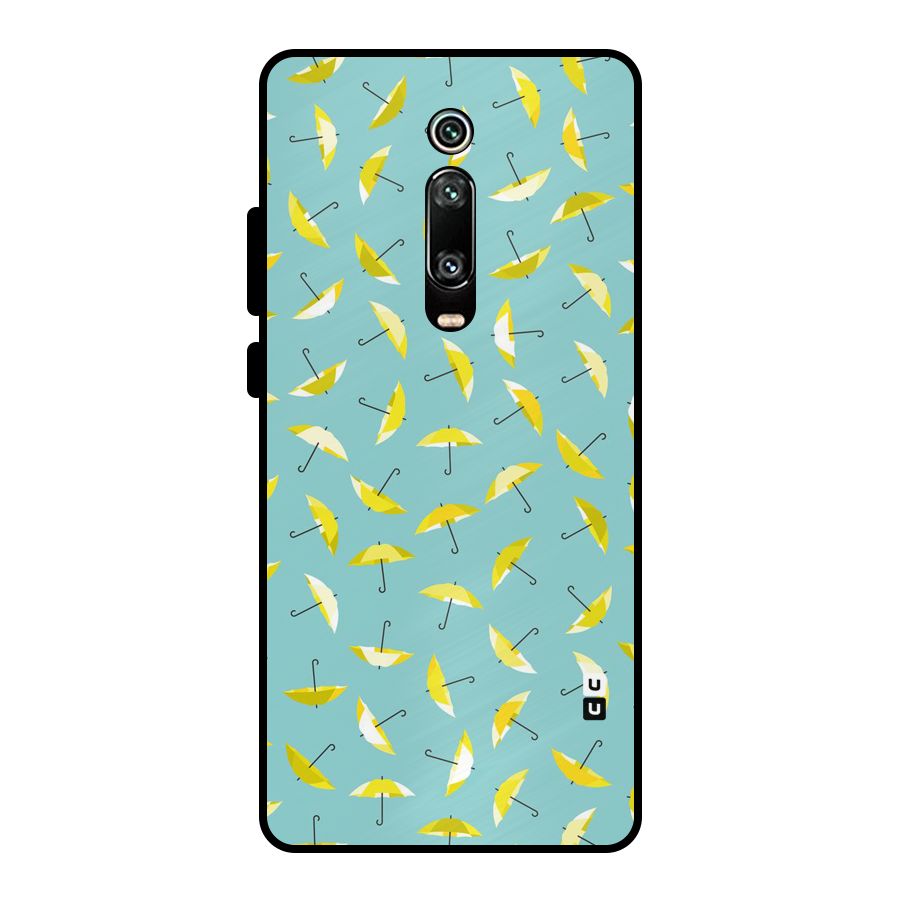 Yellow Umbrella Pattern Metal Back Case for Redmi K20