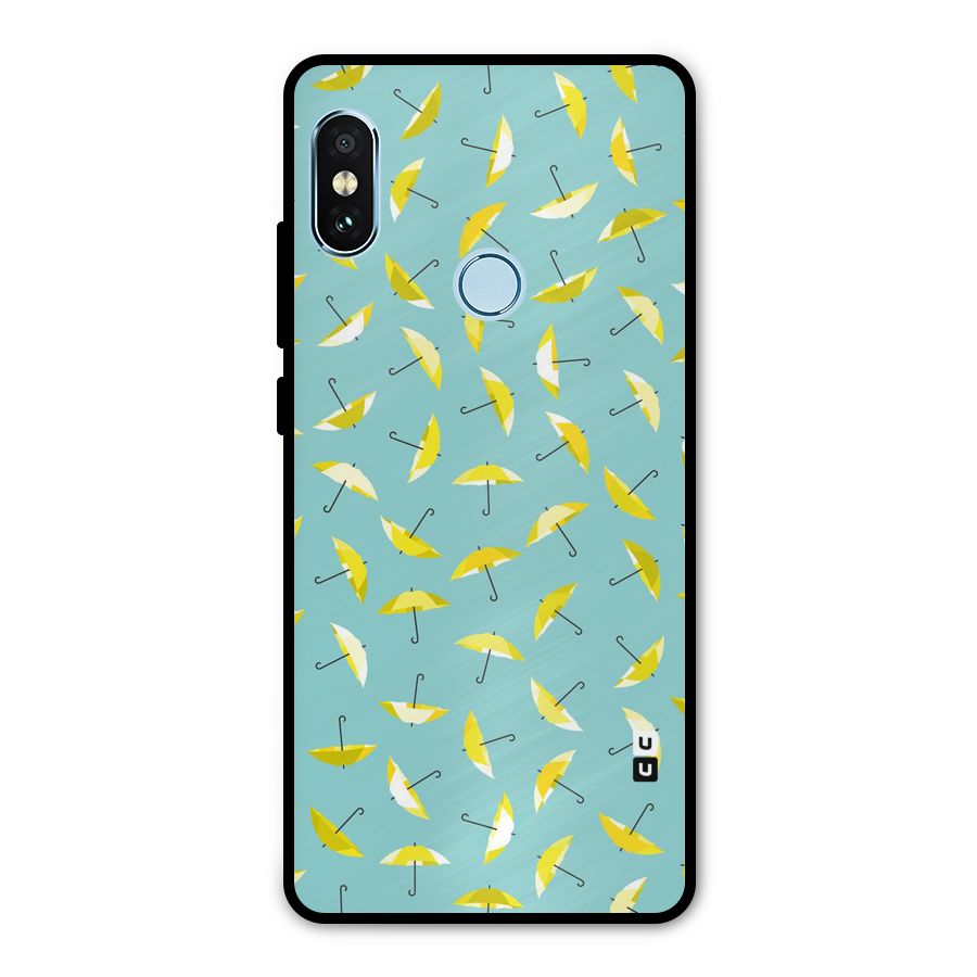 Yellow Umbrella Pattern Metal Back Case for Redmi Note 5 Pro