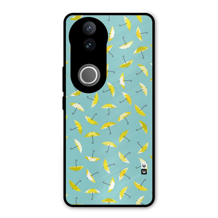 Yellow Umbrella Pattern Metal Back Case for Vivo V50