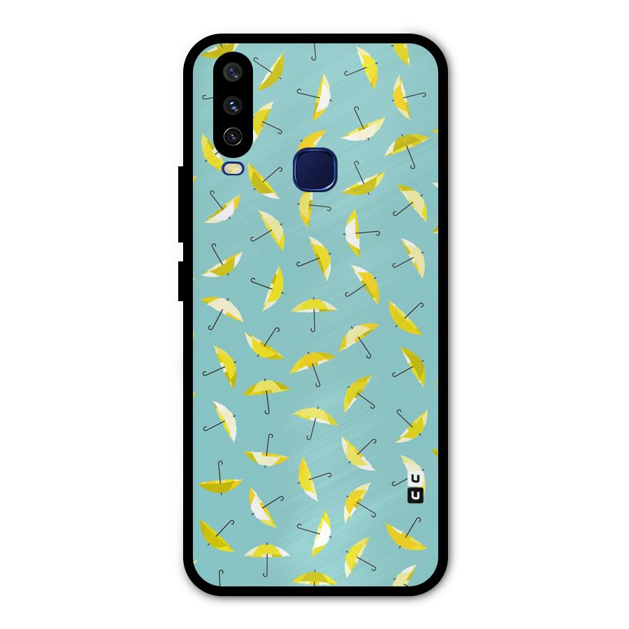 Yellow Umbrella Pattern Metal Back Case for Vivo Y15