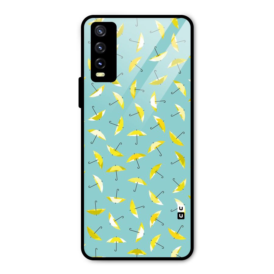 Yellow Umbrella Pattern Metal Back Case for Vivo Y20
