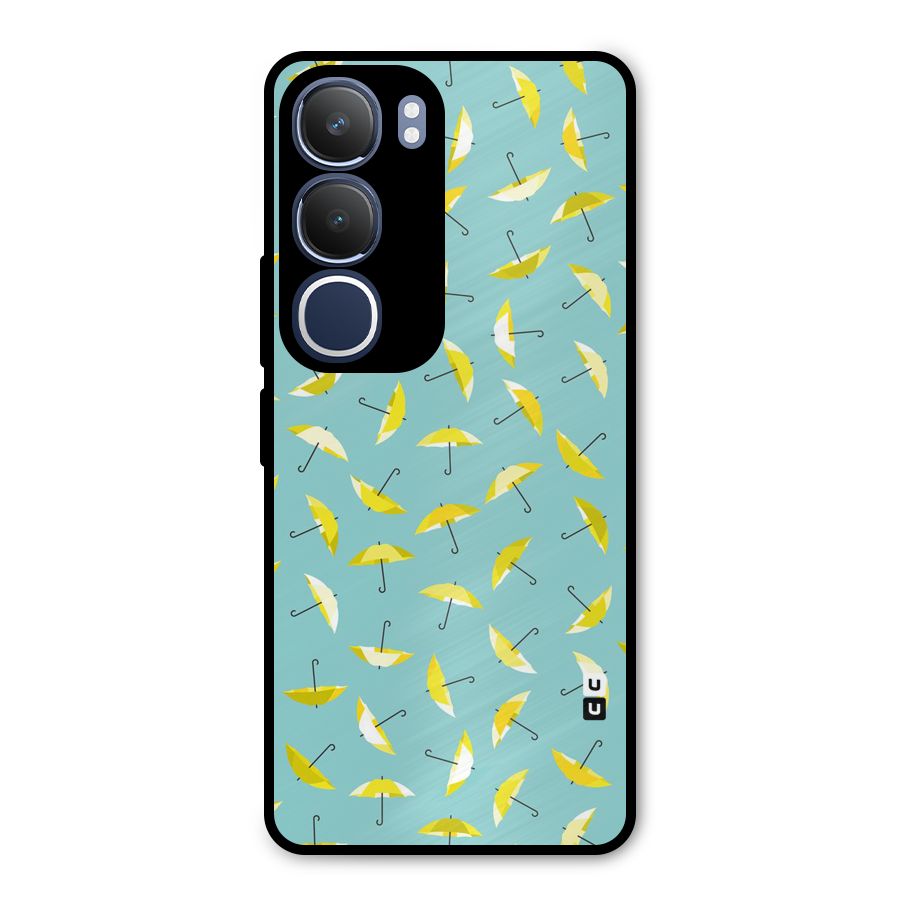 Yellow Umbrella Pattern Metal Back Case for Vivo Y29