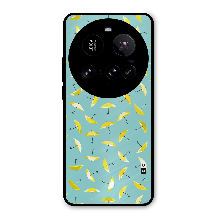 Yellow Umbrella Pattern Metal Back Case for Xiaomi 15 Ultra