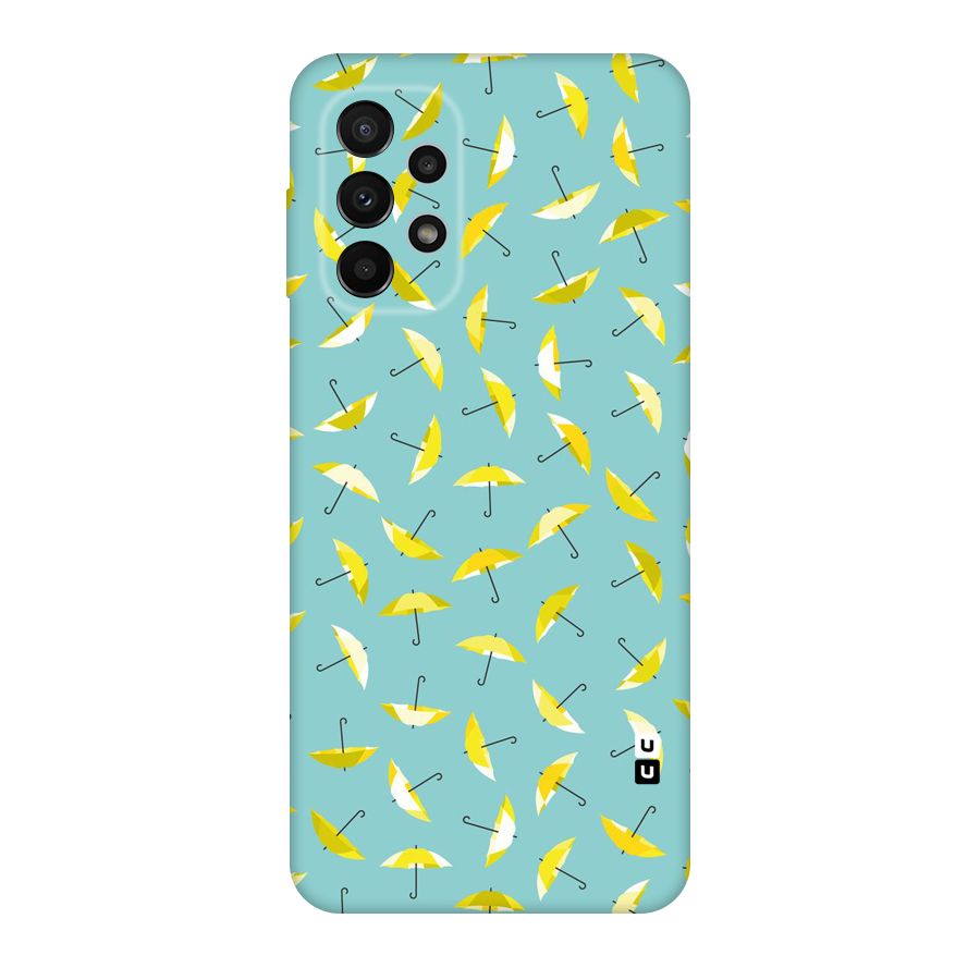 Yellow Umbrella Pattern Original Polycarbonate Back Case for Galaxy A23