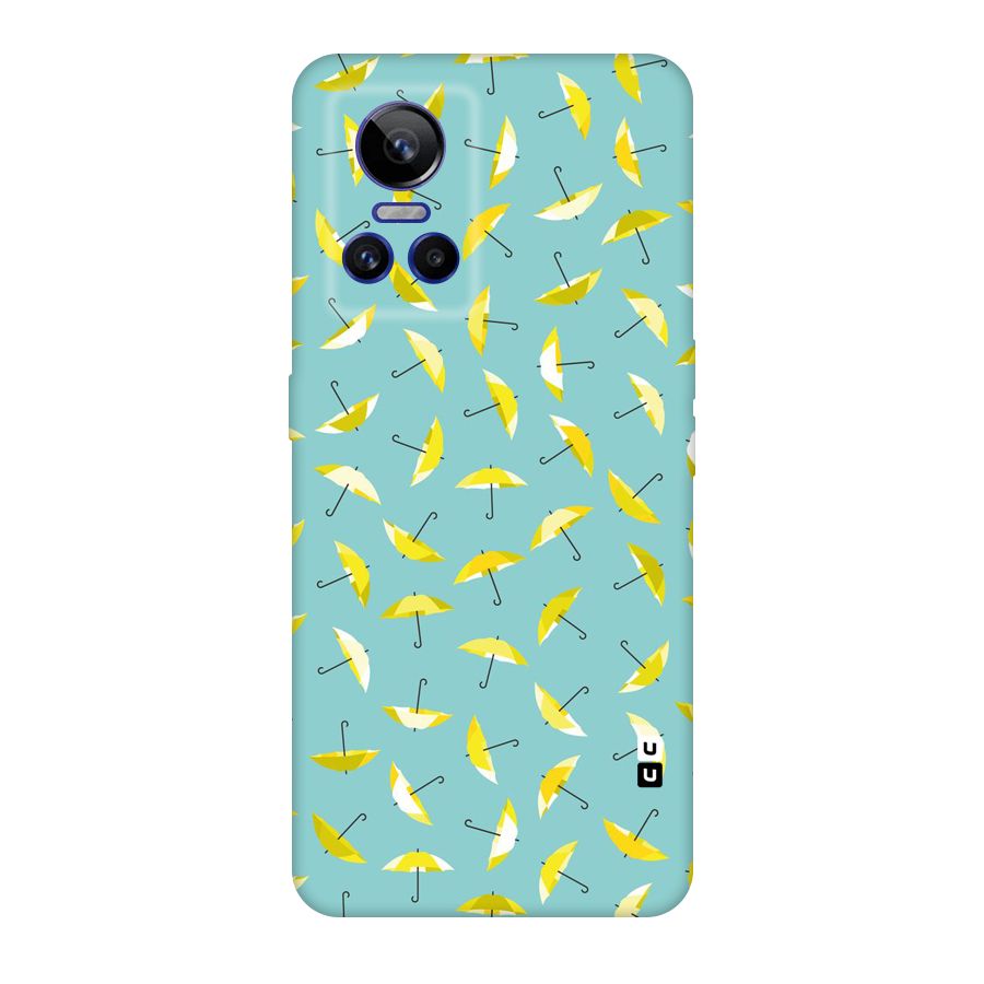Yellow Umbrella Pattern Original Polycarbonate Back Case for Realme GT Neo 3