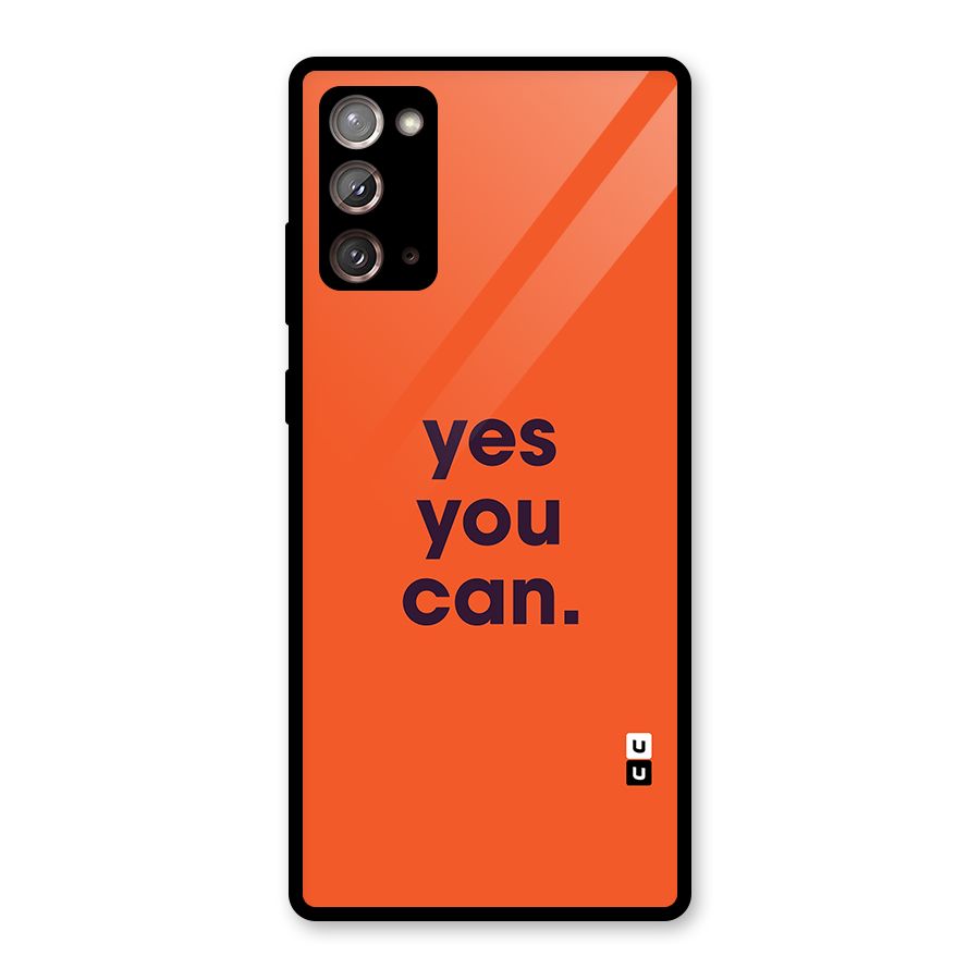 Yes You Can Minimal Typography Glass Back Case for Galaxy Note 20