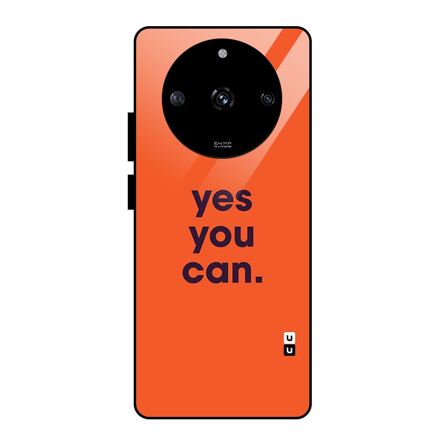 Yes You Can Minimal Typography Glass Back Case for Realme Narzo 60 5G