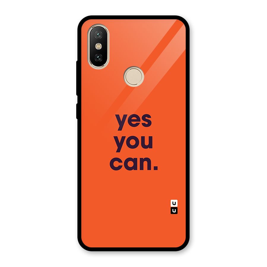 Yes You Can Minimal Typography Glass Back Case for Redmi A2