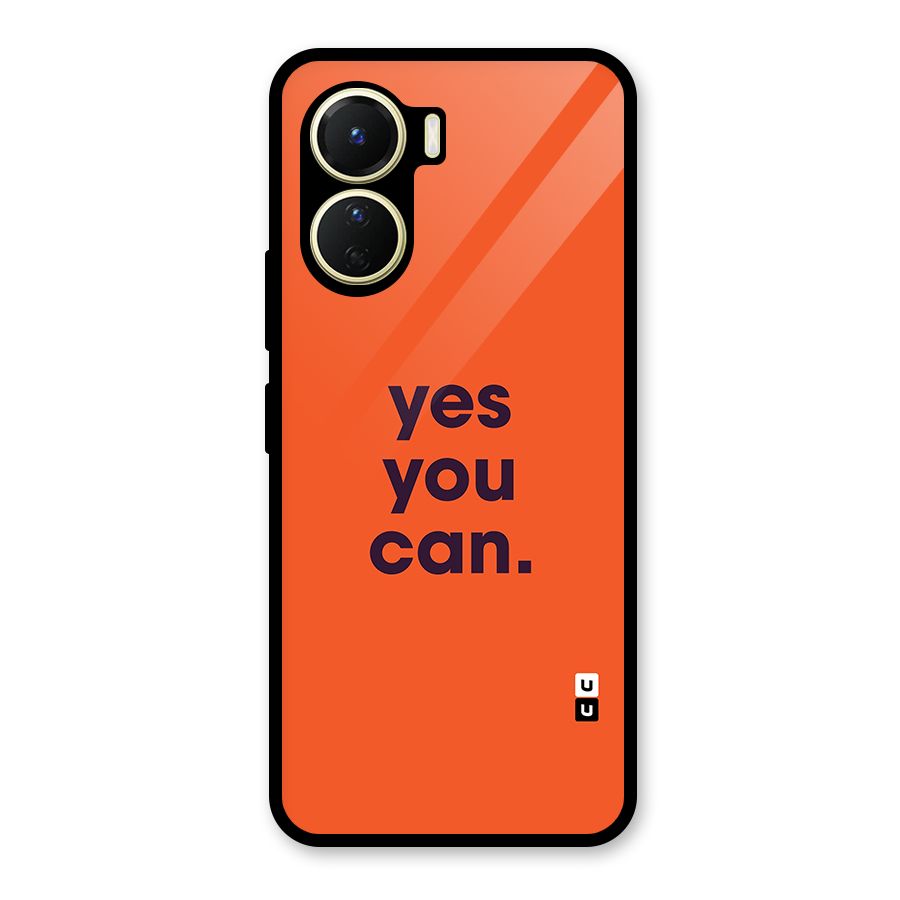 Yes You Can Minimal Typography Glass Back Case for Vivo Y56