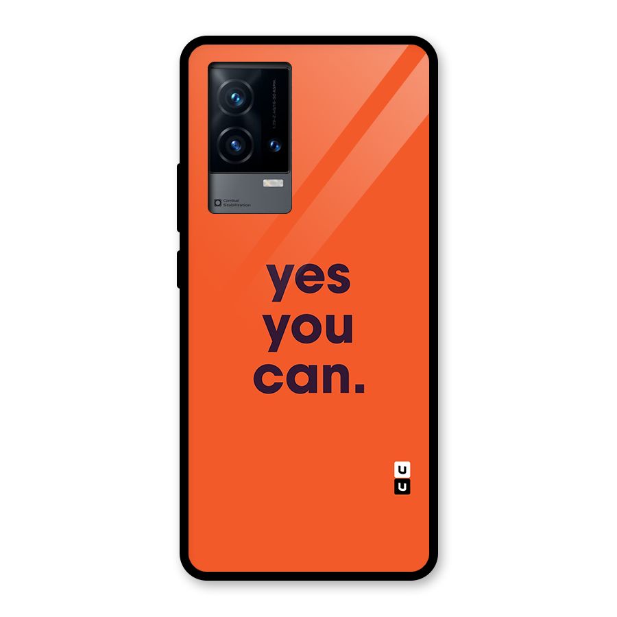 Yes You Can Minimal Typography Glass Back Case for iQOO 9 5G