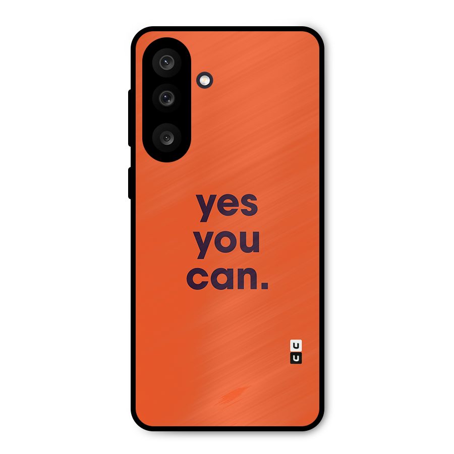 Yes You Can Minimal Typography Metal Back Case for Galaxy M56