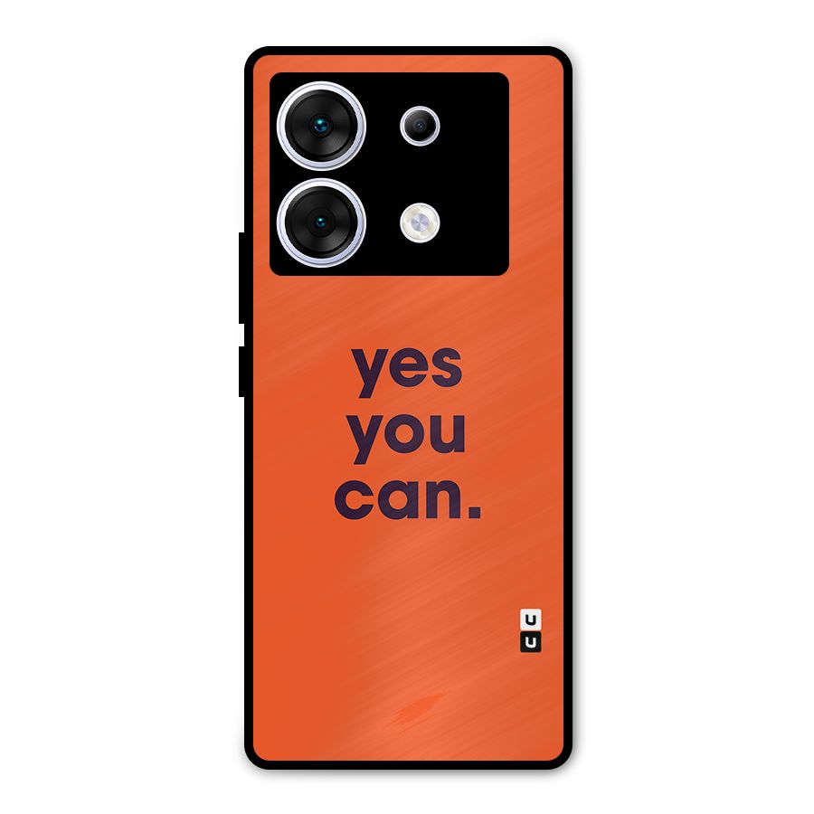 Yes You Can Minimal Typography Metal Back Case for Infinix Zero 30 5G