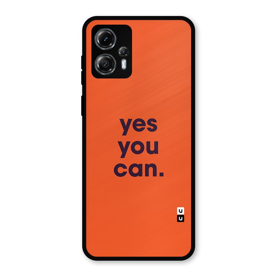Yes You Can Minimal Typography Metal Back Case for Moto G13