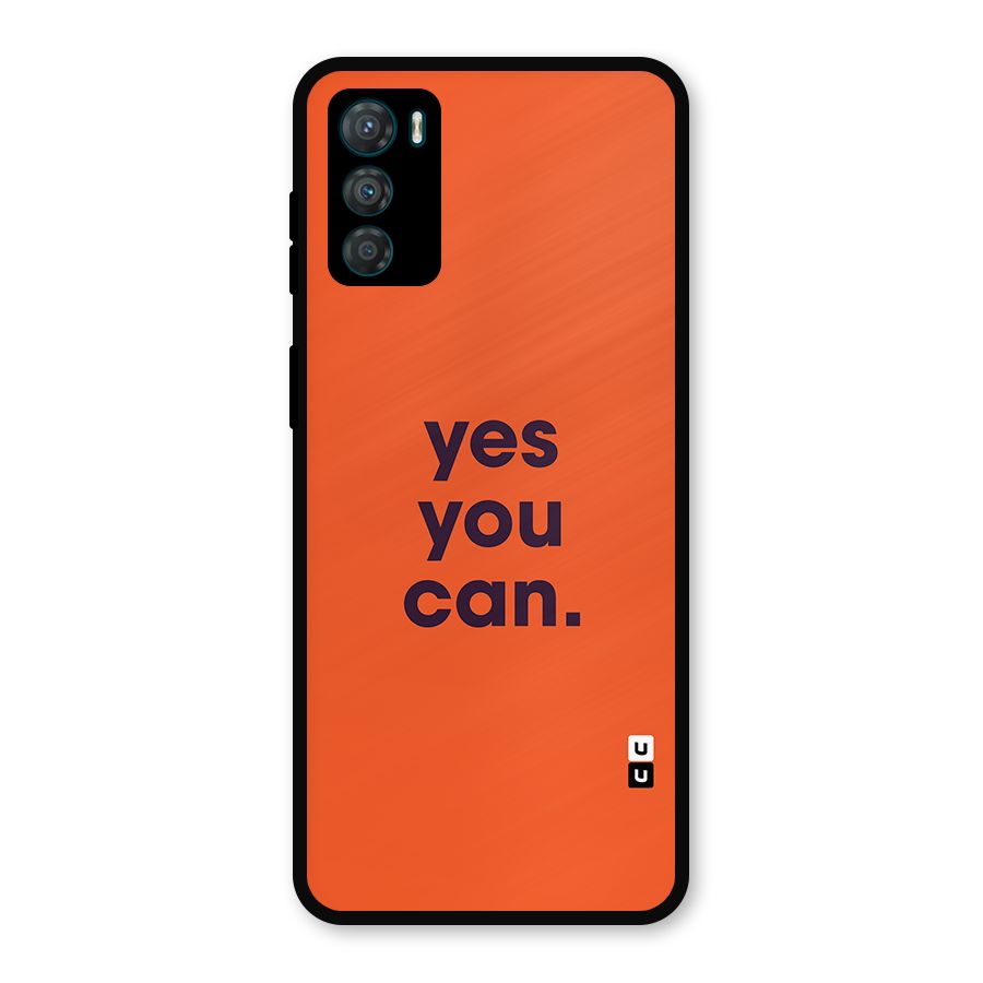 Yes You Can Minimal Typography Metal Back Case for Moto G42