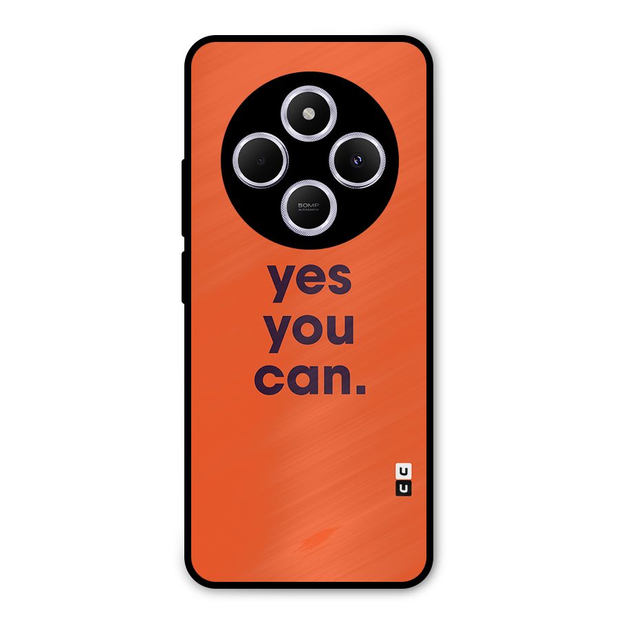 Yes You Can Minimal Typography Metal Back Case for Poco C75 5G