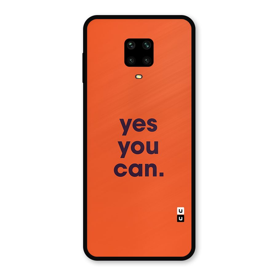 Yes You Can Minimal Typography Metal Back Case for Poco M2 Pro