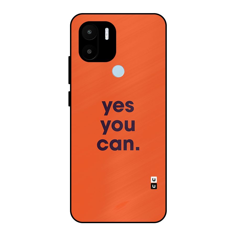 Yes You Can Minimal Typography Metal Back Case for Redmi A1+