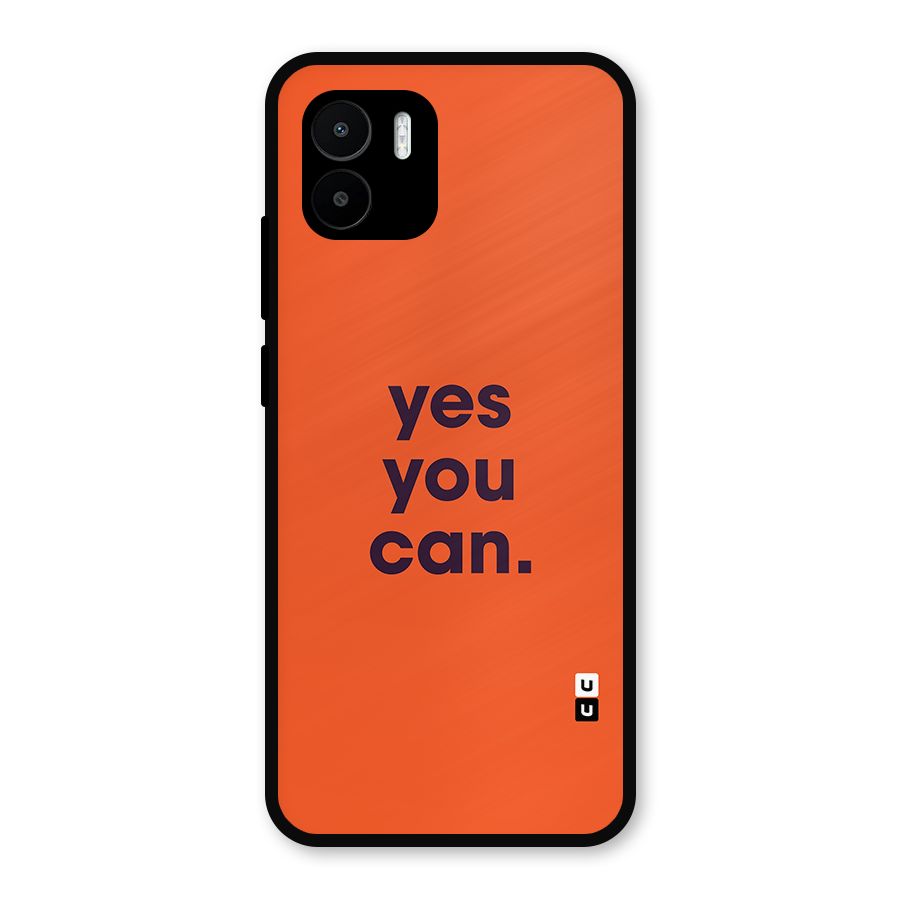 Yes You Can Minimal Typography Metal Back Case for Redmi A2