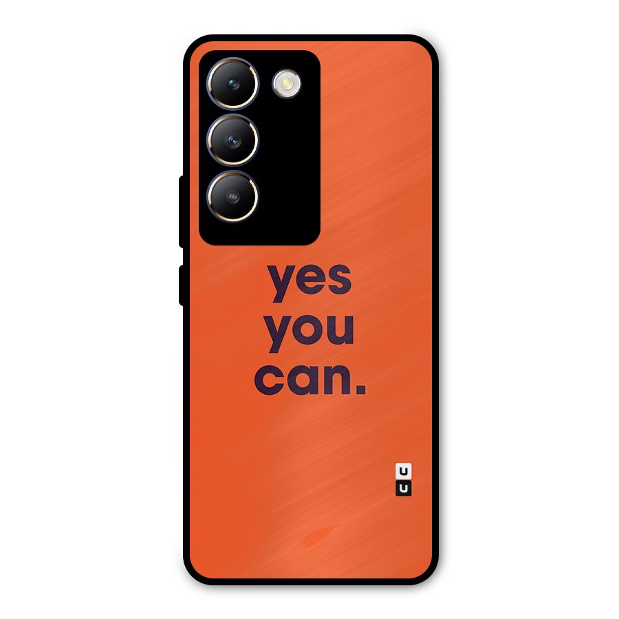 Yes You Can Minimal Typography Metal Back Case for Vivo T3 5G