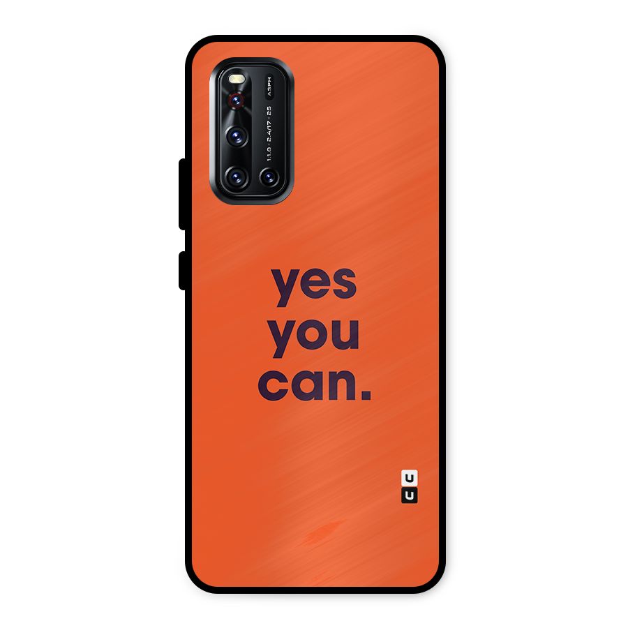 Yes You Can Minimal Typography Metal Back Case for Vivo V19