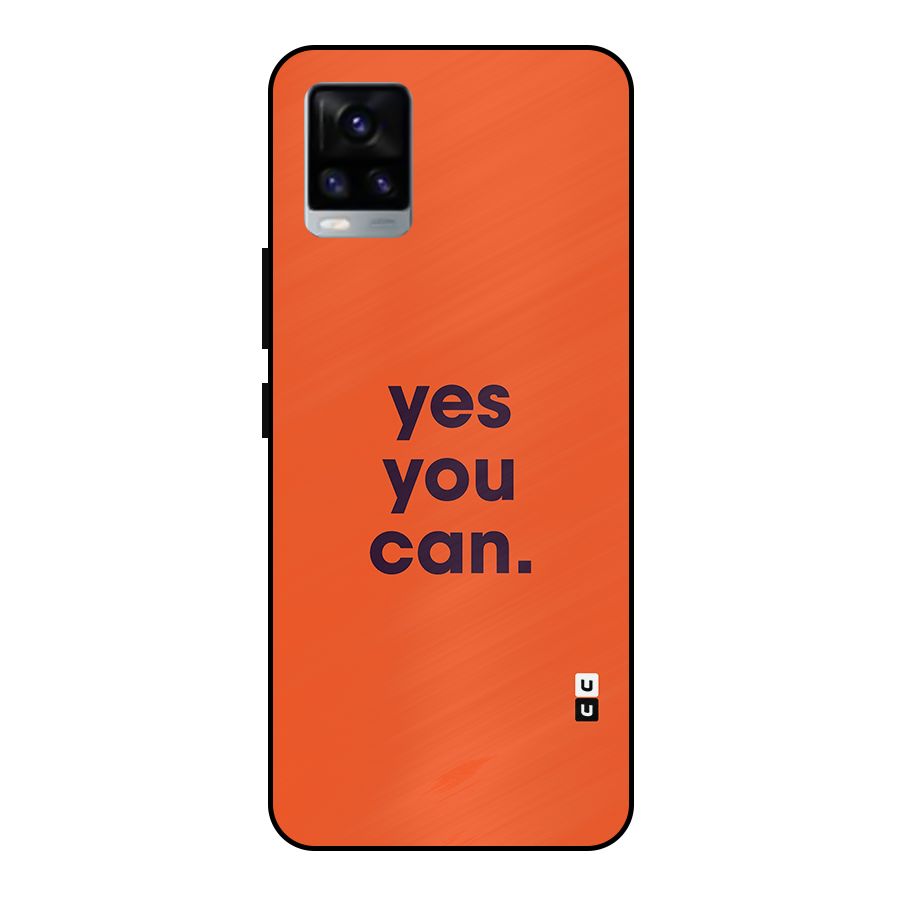 Yes You Can Minimal Typography Metal Back Case for Vivo V20 2021