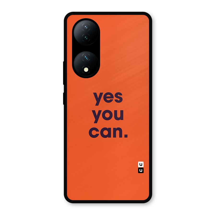 Yes You Can Minimal Typography Metal Back Case for Vivo Y100a