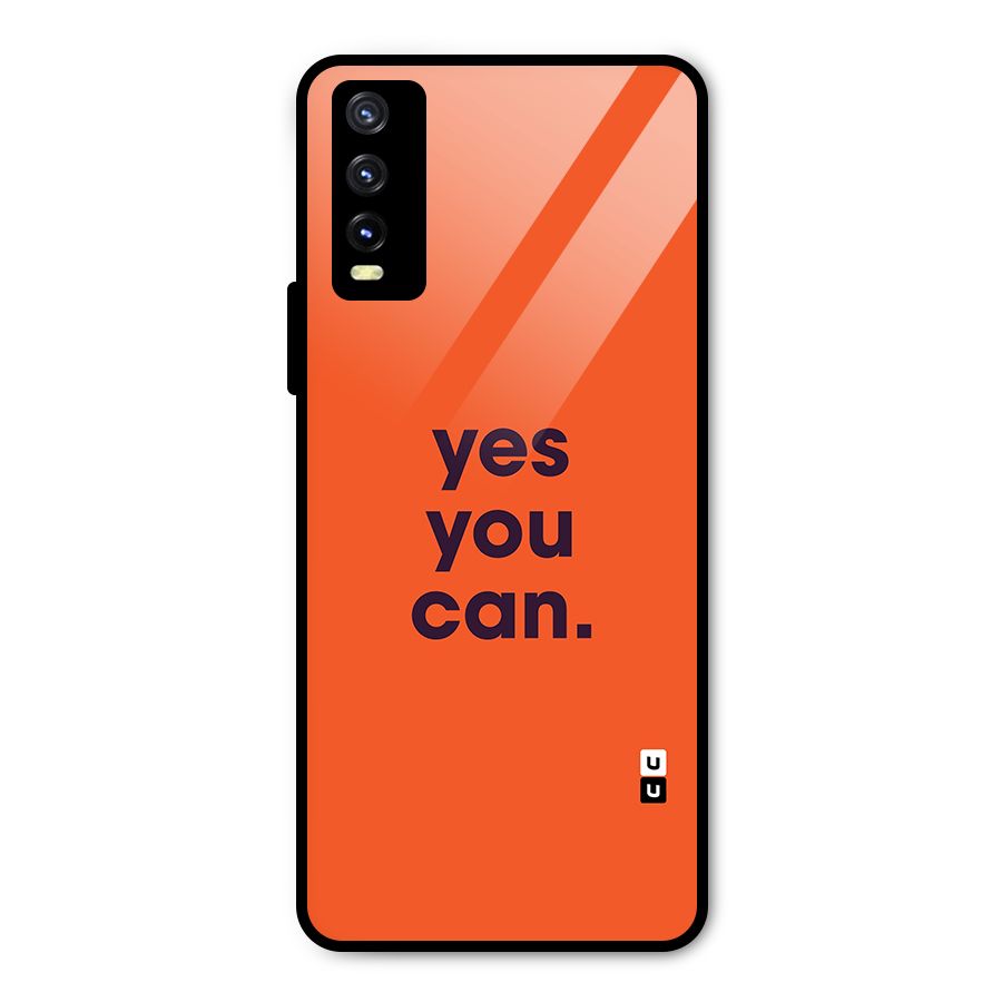 Yes You Can Minimal Typography Metal Back Case for Vivo Y20
