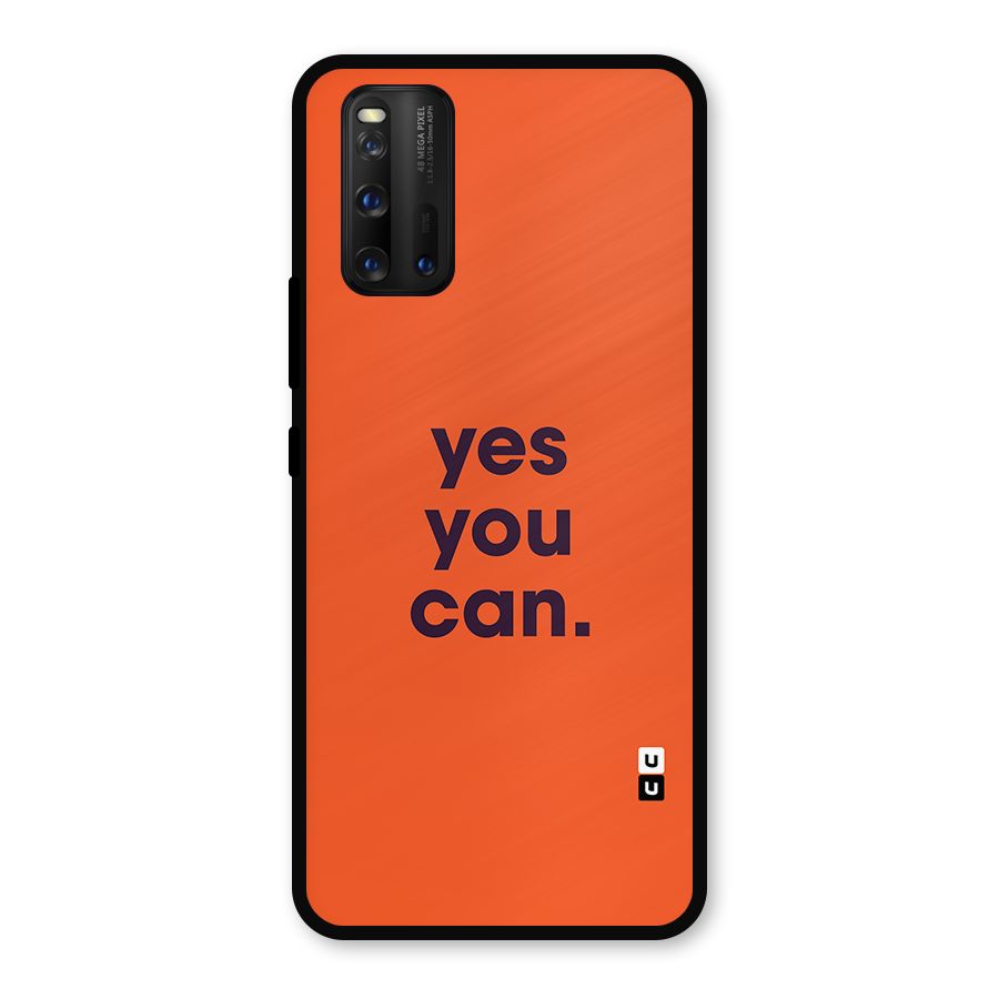 Yes You Can Minimal Typography Metal Back Case for iQOO 3