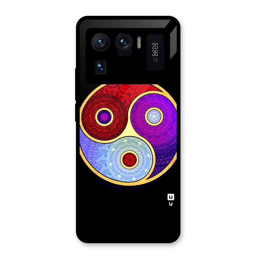 Yin Yang Mandala Design Glass Back Case for Mi 11 Ultra