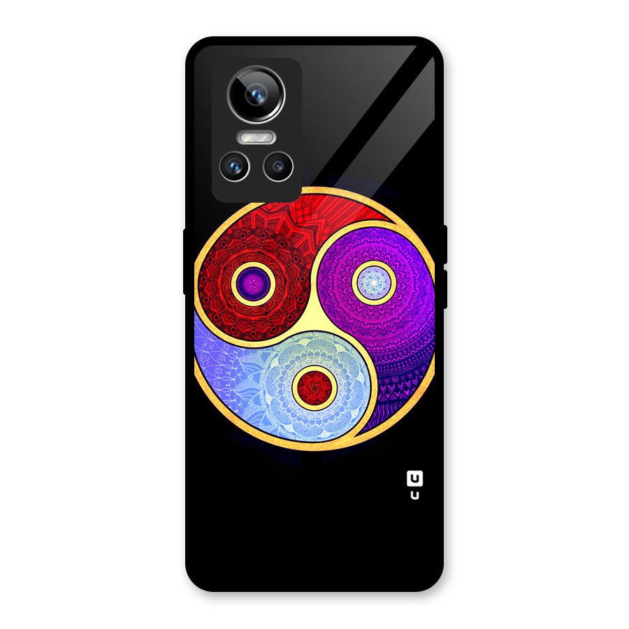 Yin Yang Mandala Design Glass Back Case for Realme GT Neo 3