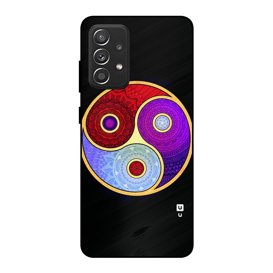 Yin Yang Mandala Design Metal Back Case for Galaxy A52s 5G