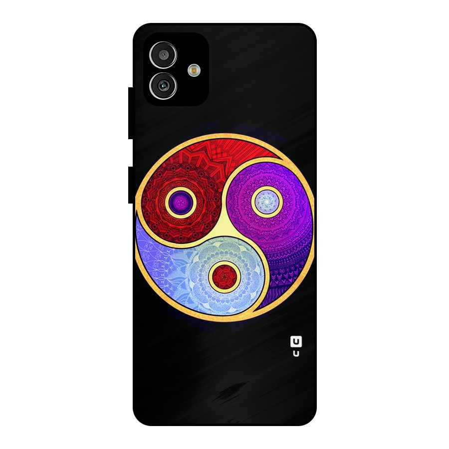 Yin Yang Mandala Design Metal Back Case for Galaxy M13 5G