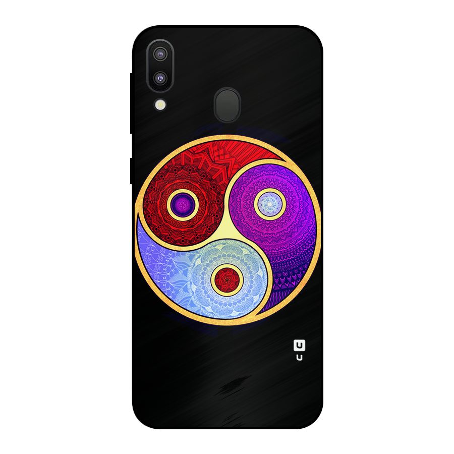 Yin Yang Mandala Design Metal Back Case for Galaxy M20