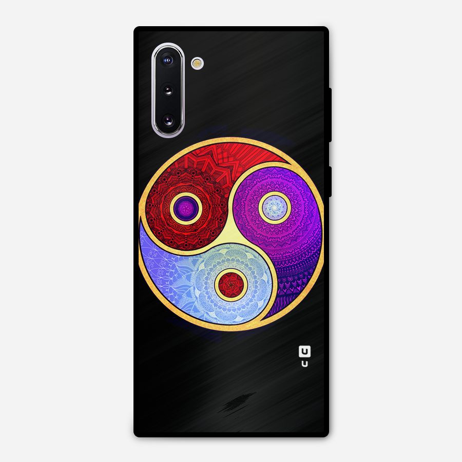 Yin Yang Mandala Design Metal Back Case for Galaxy Note 10