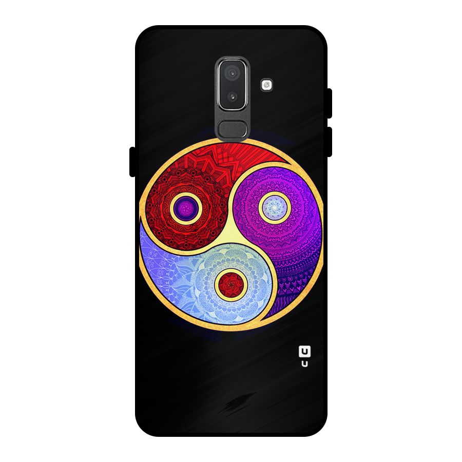 Yin Yang Mandala Design Metal Back Case for Galaxy On8 (2018)