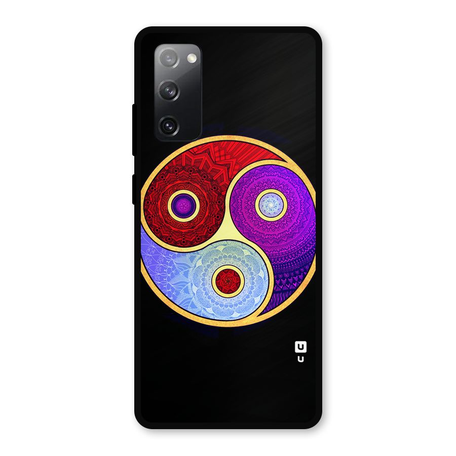 Yin Yang Mandala Design Metal Back Case for Galaxy S20 FE 5G