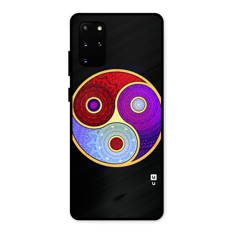 Yin Yang Mandala Design Metal Back Case for Galaxy S20 Plus