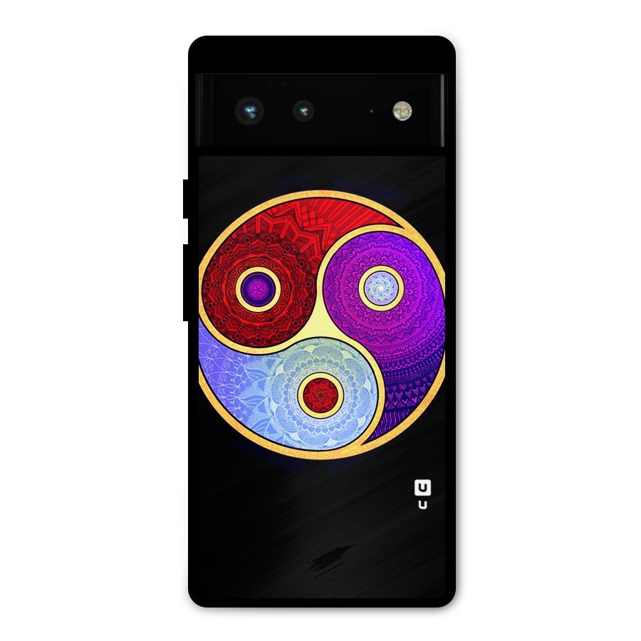 Yin Yang Mandala Design Metal Back Case for Google Pixel 6