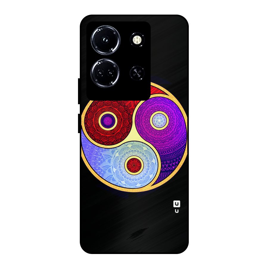 Yin Yang Mandala Design Metal Back Case for Infinix Note 30 5G