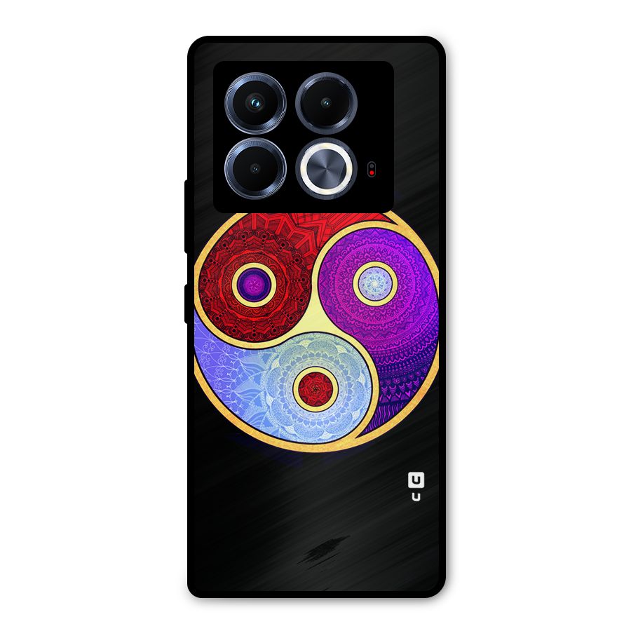 Yin Yang Mandala Design Metal Back Case for Infinix Note 40 5G