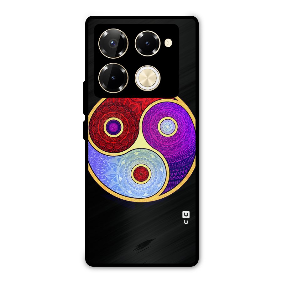 Yin Yang Mandala Design Metal Back Case for Infinix Note 40 Pro