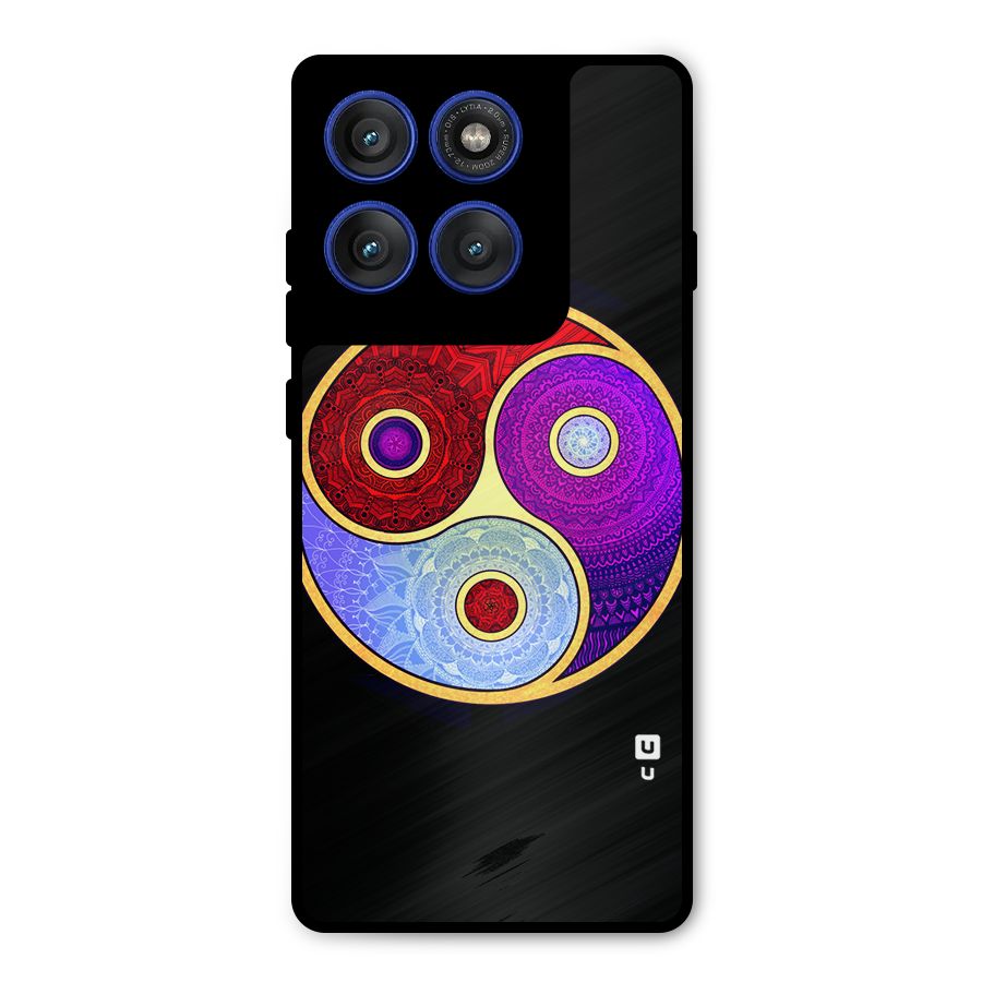Yin Yang Mandala Design Metal Back Case for Motorola Edge 60 Pro