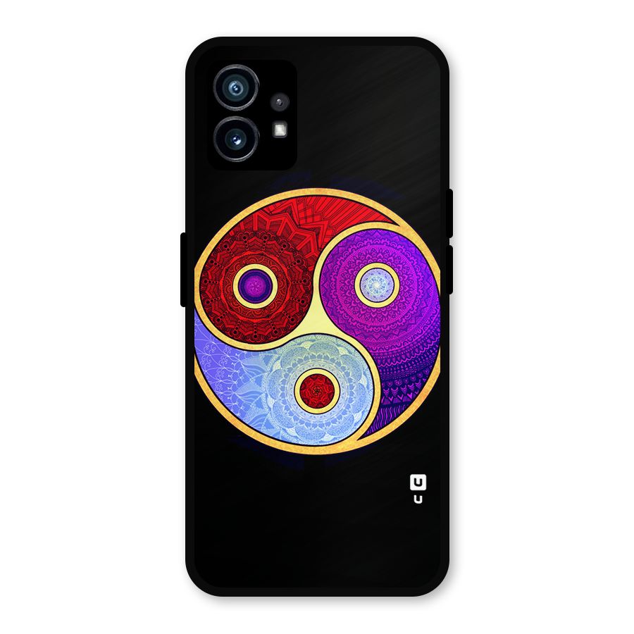 Yin Yang Mandala Design Metal Back Case for Nothing Phone 1