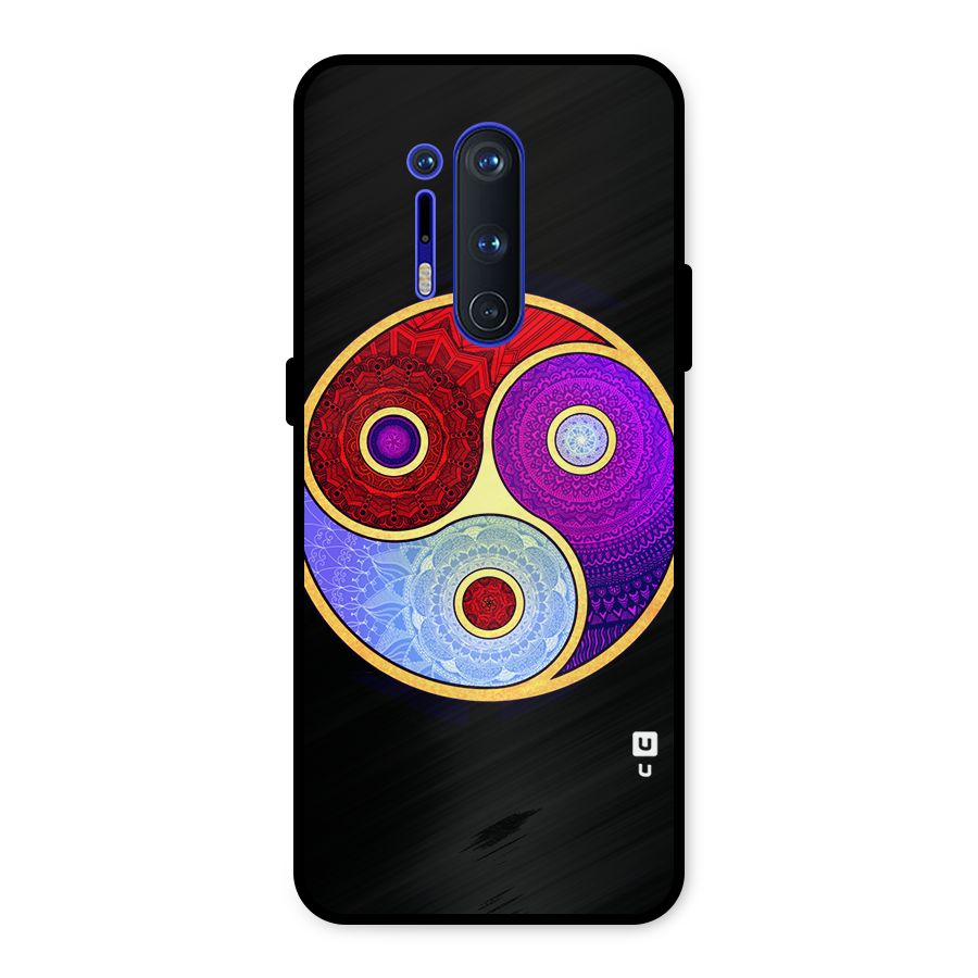 Yin Yang Mandala Design Metal Back Case for OnePlus 8 Pro