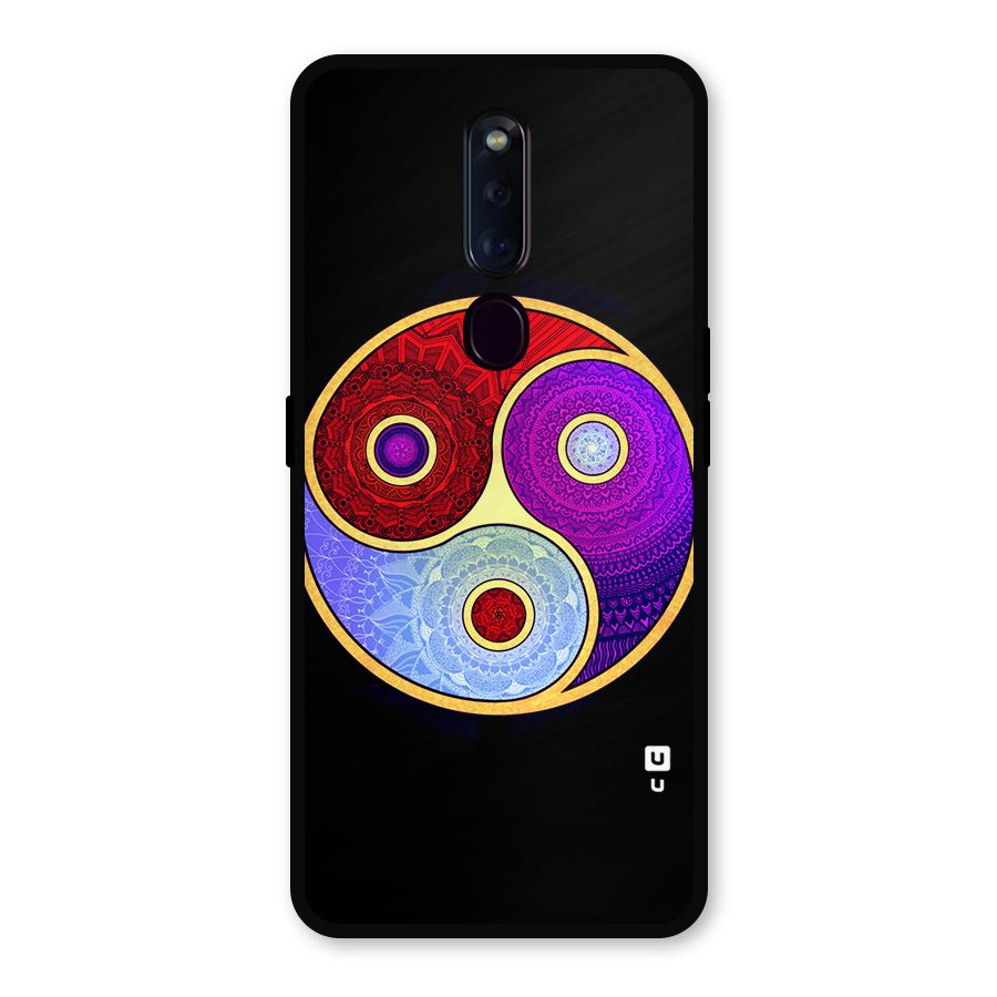 Yin Yang Mandala Design Metal Back Case for Oppo F11 Pro
