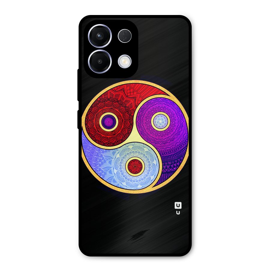 Yin Yang Mandala Design Metal Back Case for Oppo K13